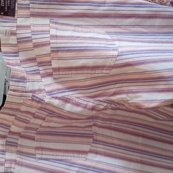 Amanda Colorful Striped Capri Size 22W. - Picture 5 of 7